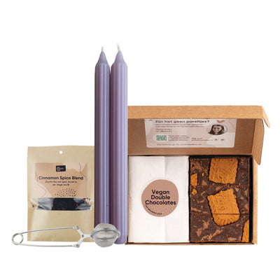 Vegan zonnig cadeautje mauve kaars