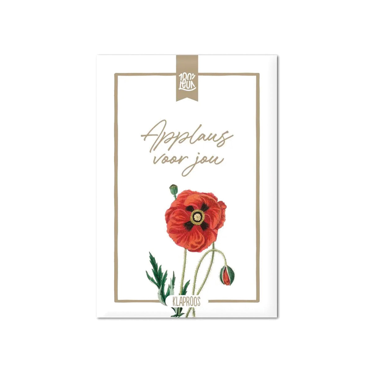 Bloemzaadjes: Applaus voor jou!