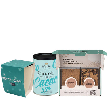 Incl. Mok en Warme chocolademelk: Beterschap verwenpakket!