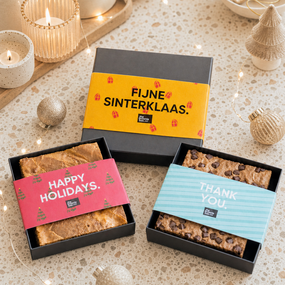brownie xl op feestleijke kerst ondergrond