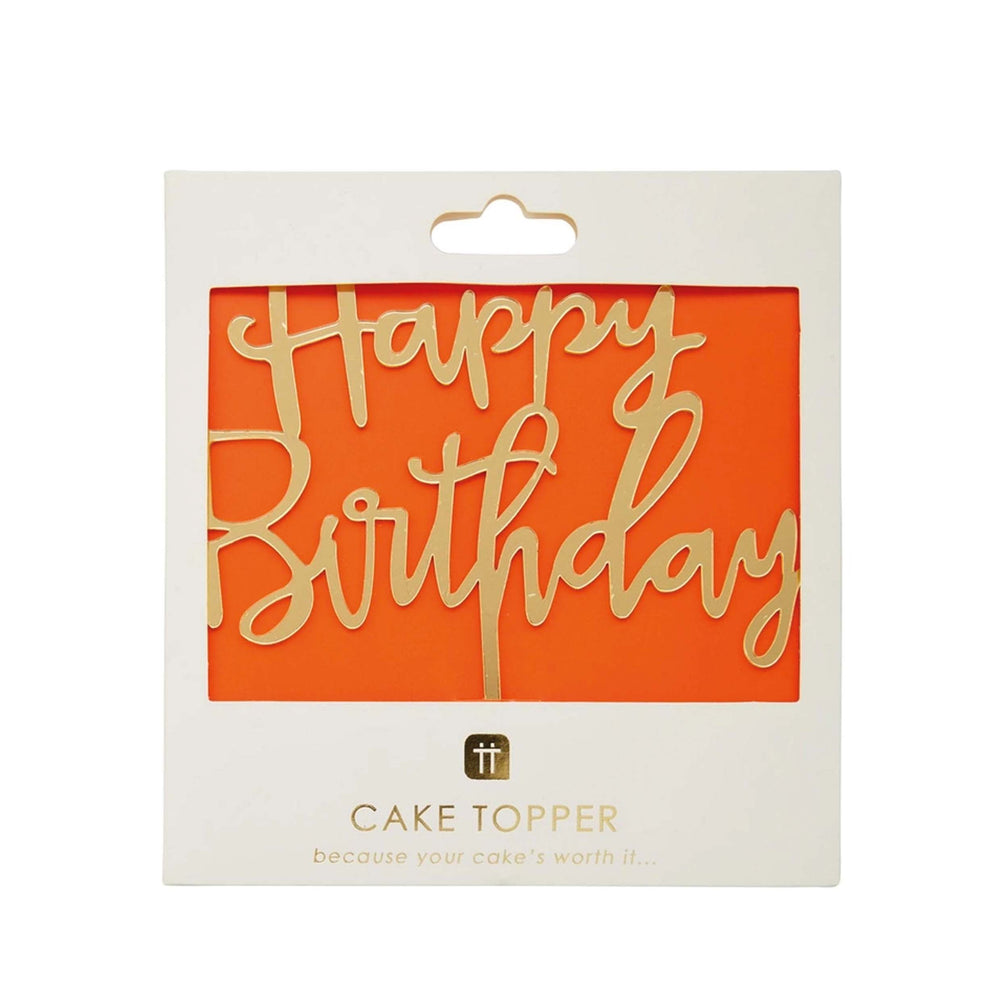 Happy Birthday Taarttopper - Oranje verpakking