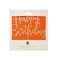 Happy Birthday Taarttopper - Oranje verpakking