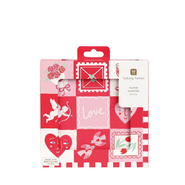 Hartjes servetten (20 stuks) van Talking Tables