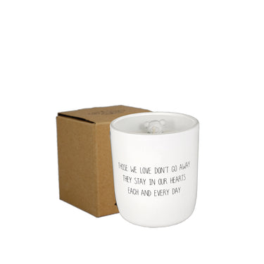 Geurkaars met doosje op witte achtergrond