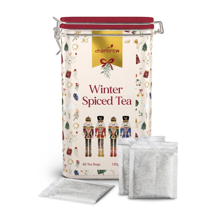 Winter Spiced Tea - Bewaarblik Notenkraker 60 zakjes