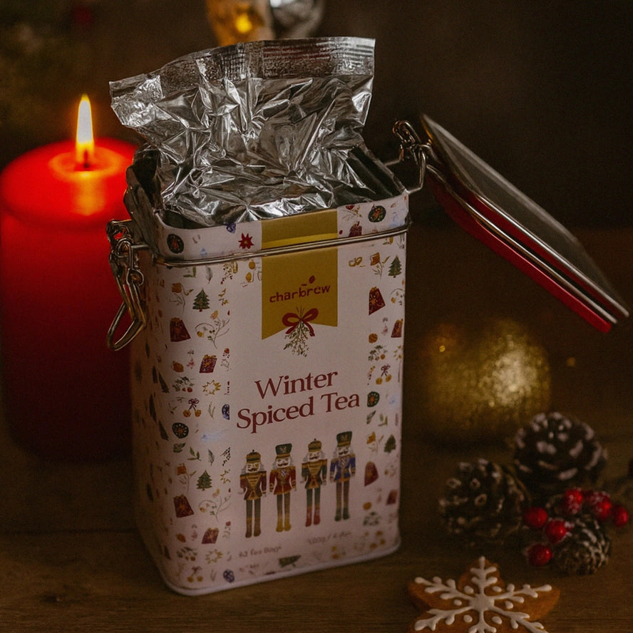 Winter Spiced Tea - Bewaarblik Notenkraker 60 zakjes