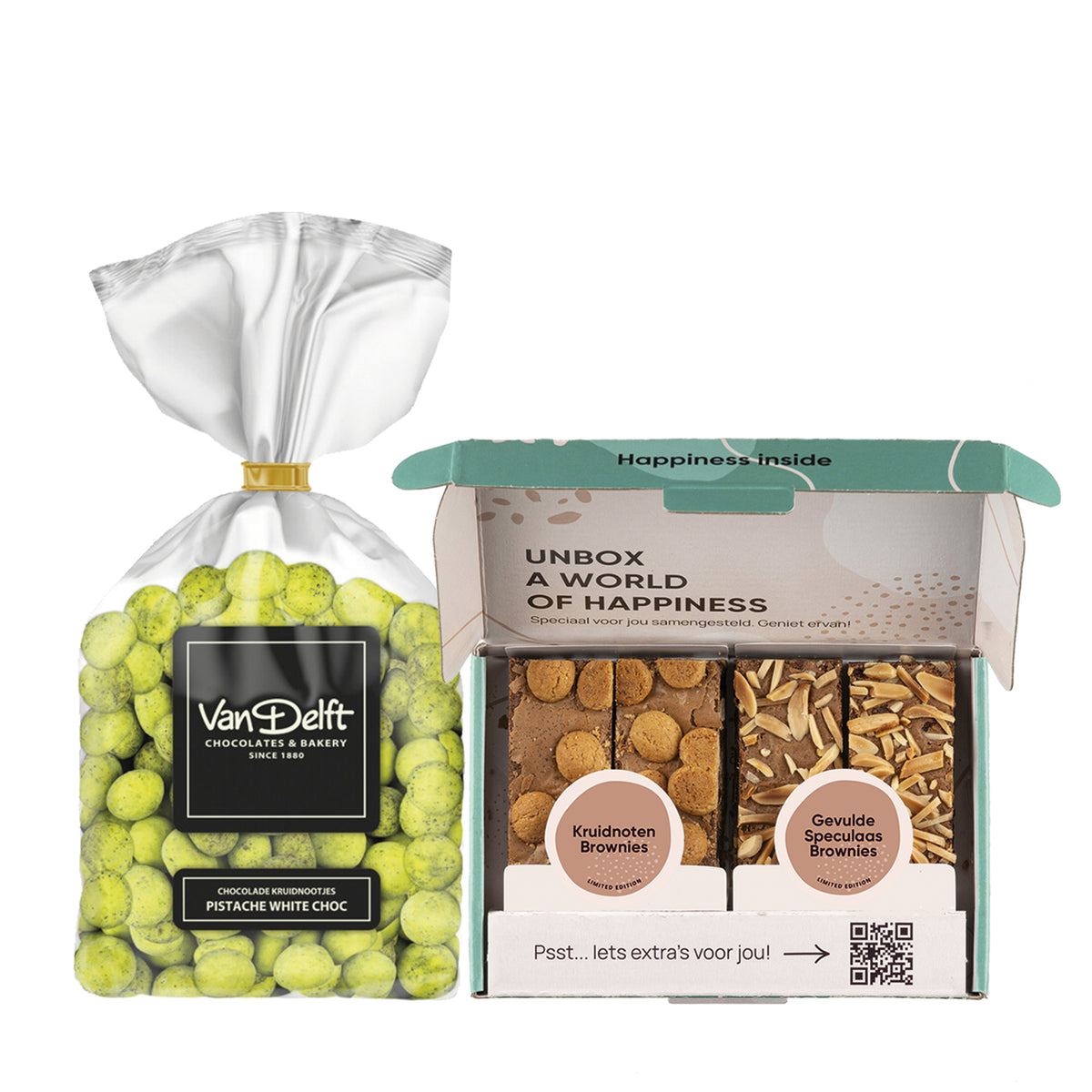 Van Delft & The Brownie Box met Pistache White Choc Kruidnoten