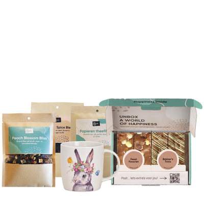 Paasbrownies, theemok, verse thee en papieren theefilter