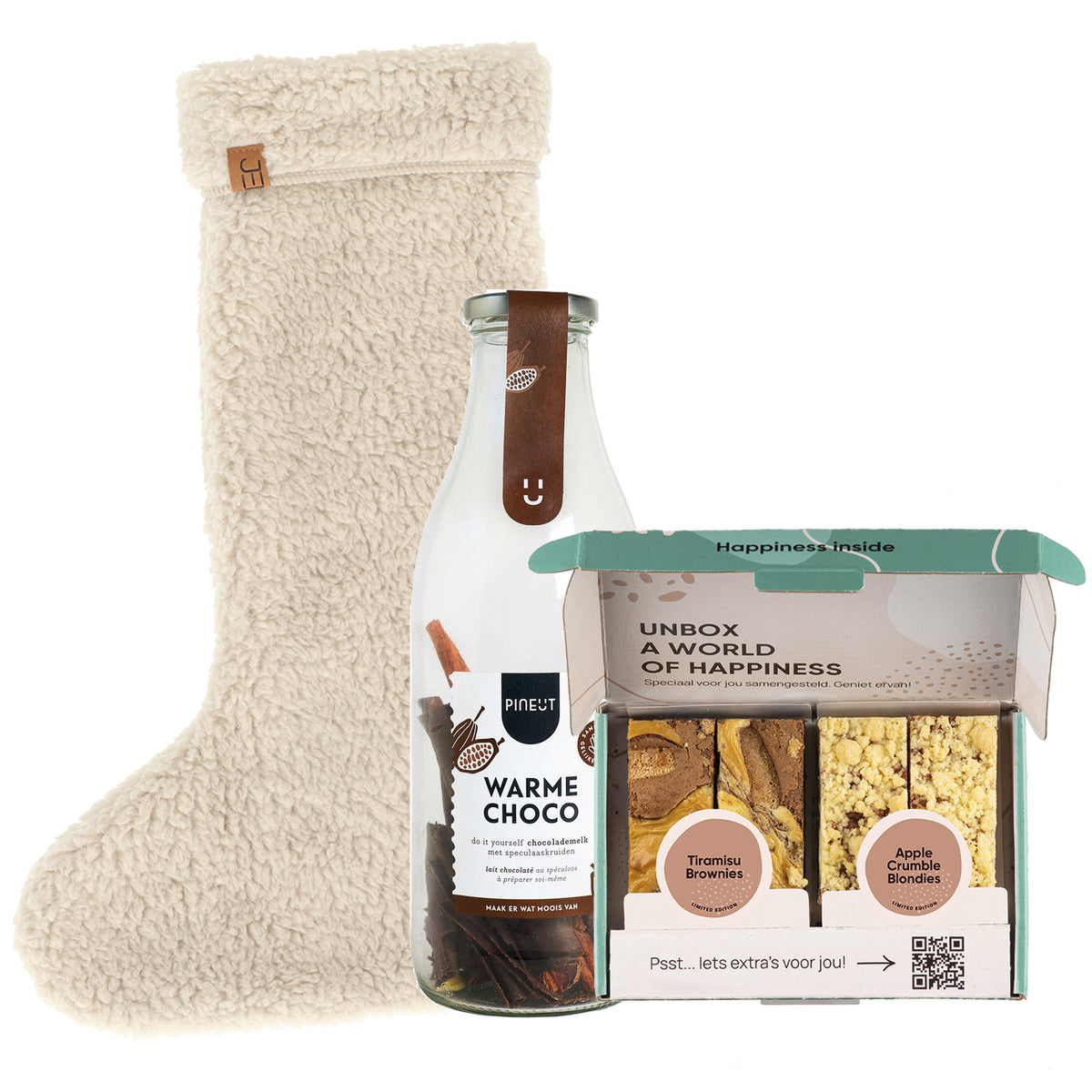 Extra lekker: Kerstsok gevuld met brownies en Chocomel!