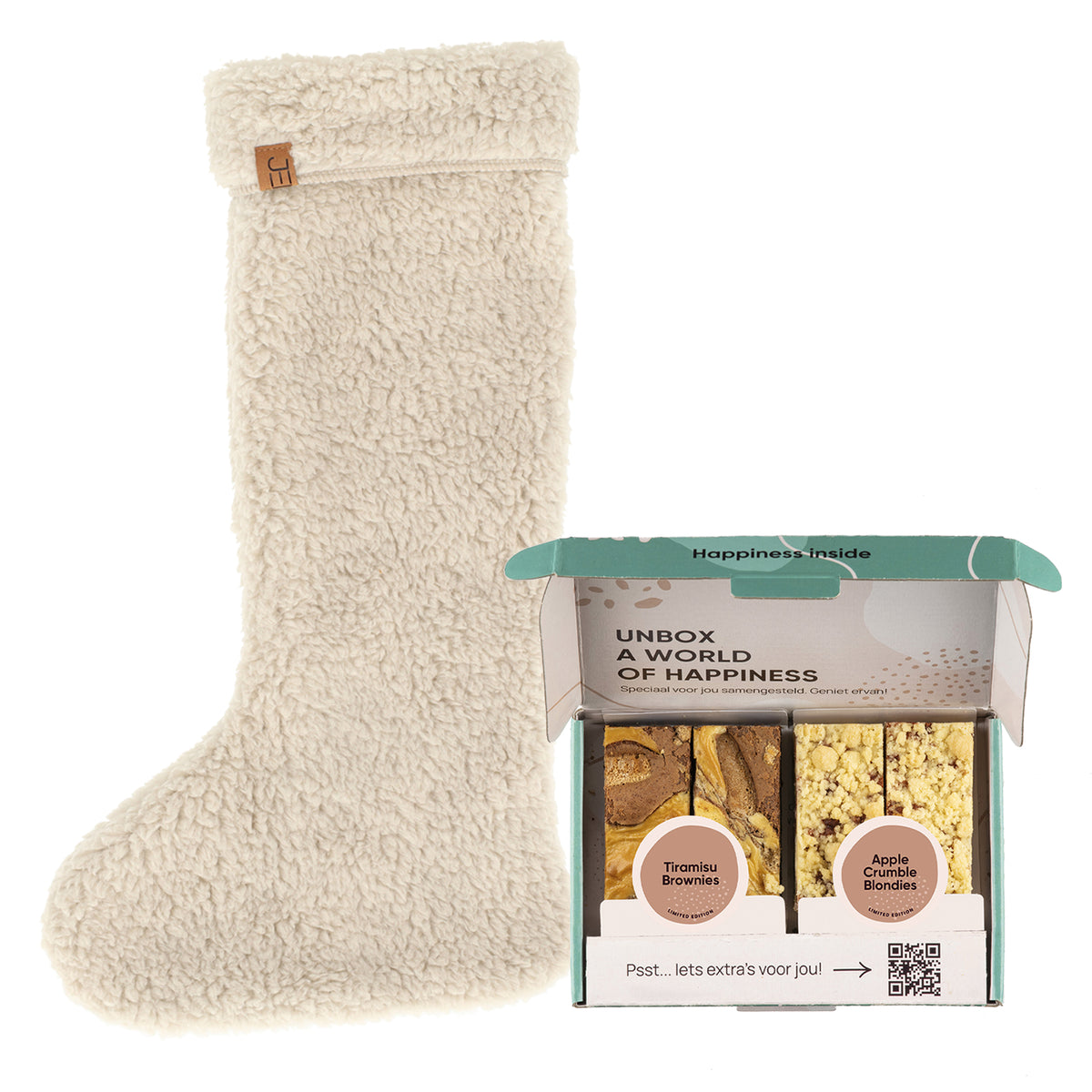 Kerstsok gevuld met brownies!