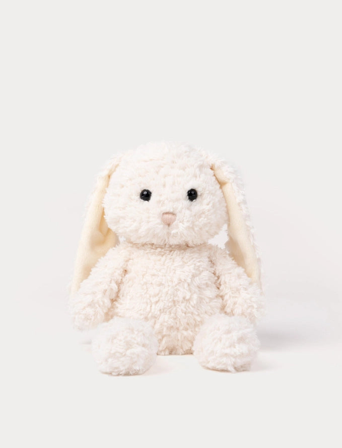Knuffel konijn op een witte achtergrond