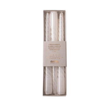 Witte swirl kaarsen | 3 Stuks