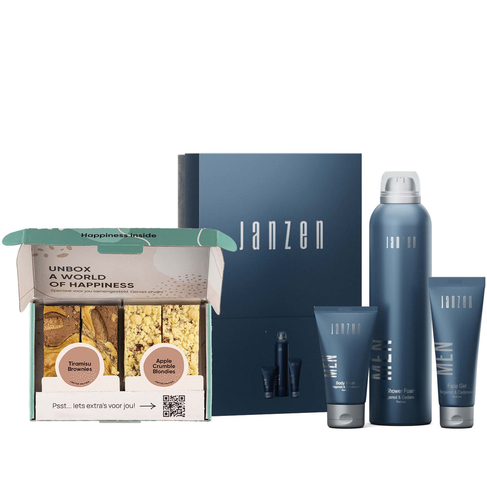 Kerstcadeau voor hem: Janzen Giftset for Men & Brownies