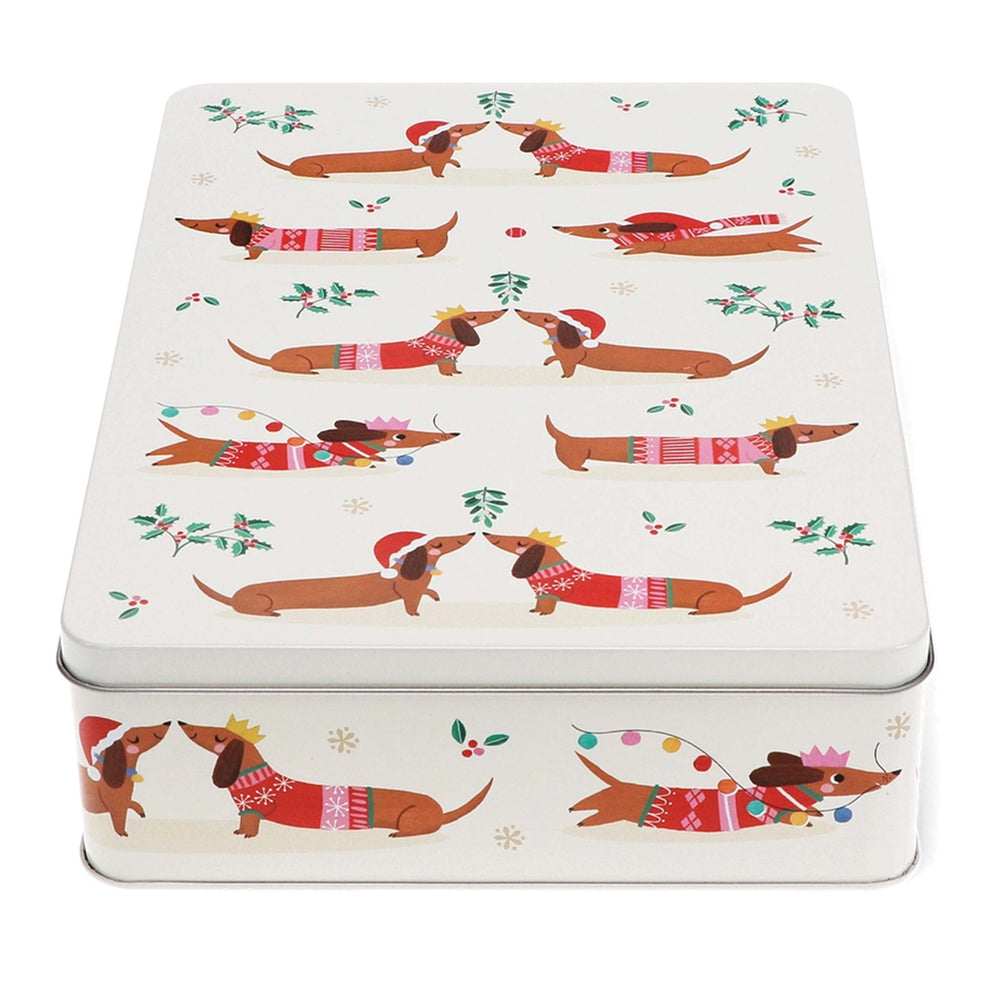Kerst Teckel Brownie bewaarblik