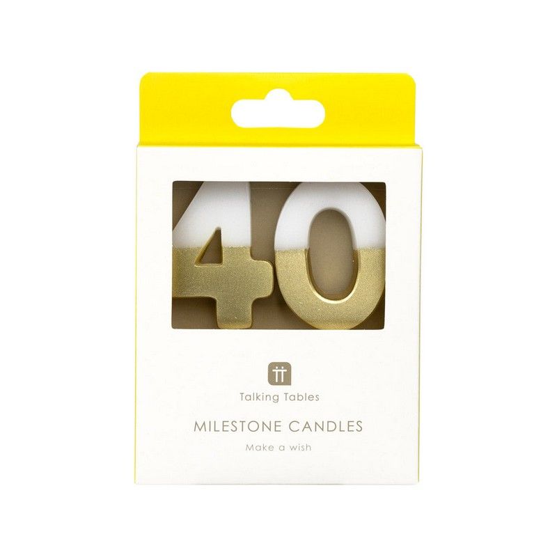 40 kaarsen op witte achtergrond