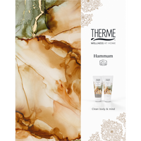 Hammam pakket therme op witte achtergrond.